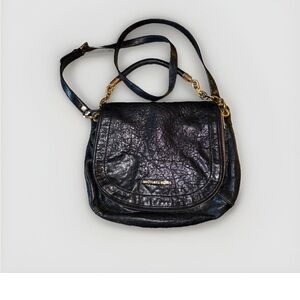Michael Kors Shiny Black Crossbody Bag
